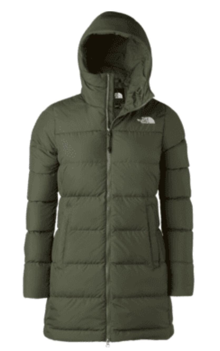 The North Face Gotham 550 Fill Power Down Hooded Parka Jacket Women's XXL Green